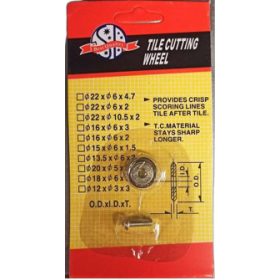 Vágókerék tengellyel, 15×6×1,6mm; 80493 csempevágóhoz