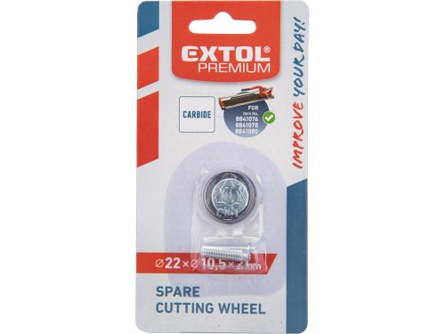 EXTOL PREMIUM vágókerék a 8841076, 8841078 csempevágókhoz, titánium volfrám karbid, 22×10,5×2 mm