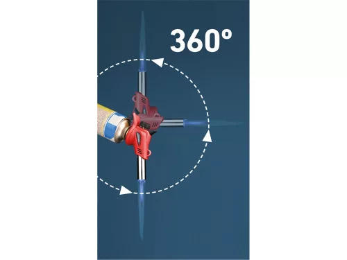 EXTOL PREMIUM  gázlámpa mini forrasztáshoz, piezó gyújtásssal, előmelegítés, 1300°C, 1100kW,  7/16"