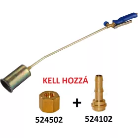   EXTOL PREMIUM gázégő PB gázhoz, égőfej átmérő: 60 mm, telj. hosszúság: 760 mm, G3/8" csatlakozó, tömlővéges adapter 524102, 524502