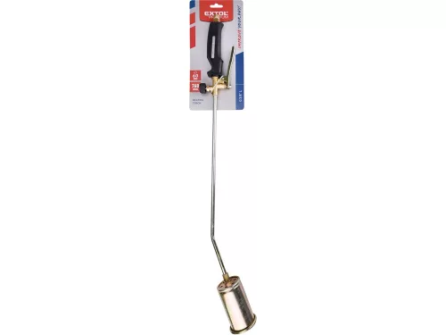 EXTOL PREMIUM gázégő PB gázhoz, égőfej átmérő: 60 mm, telj. hosszúság: 760 mm, G3/8" csatlakozó, tömlővéges adapter 524102, 524502