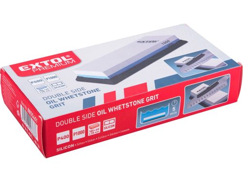 EXTOL PREMIUM késélező, kétoldalas: P400/P1000
