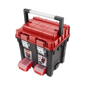   Szerszámosláda Profi erős műanyag, lakatolható, fémcsatos, 440x350x440mm