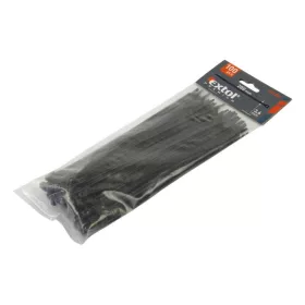  EXTOL PREMIUM kábelkötegelő 7,6×380mm 50db, fekete nylon; UV-, sav- és lúgálló
