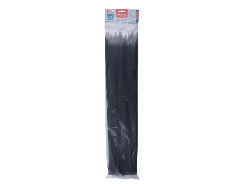 EXTOL PREMIUM kábelkötegelő 9,0×600mm 50db, fekete nylon; UV-, sav- és lúgálló