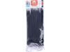 EXTOL PREMIUM kábelkötegelő 4,8×200mm 100db, többször használható (oldható) fekete nylon; UV-, sav- és lúgálló