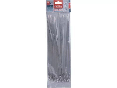EXTOL PREMIUM kábelkötegelő 4,6×250mm 50 db, rozsdamentes acél