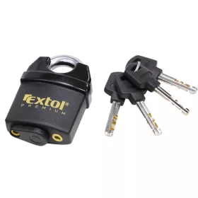  EXTOL PREMIUM  biztonsági lakat, levágás elleni védelemmel, festett, vízálló, 4db kulcs; 50mm