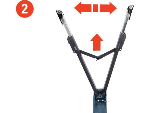 Extol Premium asztalosbak/fűrészbak állítható, összecsukható; 600 - 850 mm, max. terhelés: 550 kg, saját tömeg: 7,9 kg