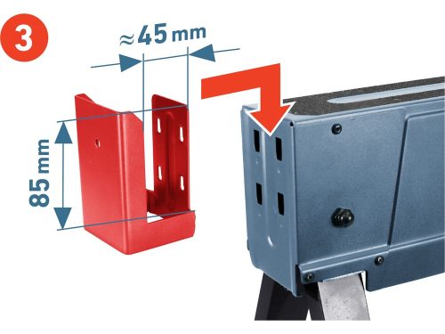 Extol Premium asztalosbak/fűrészbak állítható, összecsukható; 600 - 850 mm, max. terhelés: 550 kg, saját tömeg: 7,9 kg
