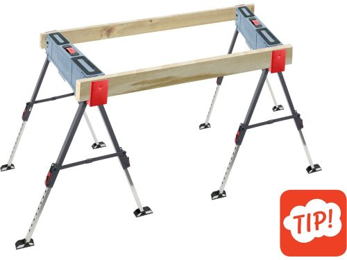 Extol Premium asztalosbak/fűrészbak állítható, összecsukható; 600 - 850 mm, max. terhelés: 550 kg, saját tömeg: 7,9 kg