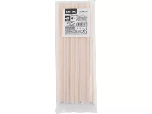 EXTOL PREMIUM ragasztóstift klt.; ABS, 200 mm, 40 db, 8891505 akkus műanyag hegesztőhöz