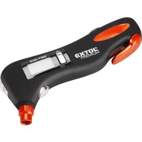   EXTOL PREMIUM  nyomásmérő digitális, 5 az 1-ben autós funkció: nyomásmérő, fehér fény, vörös fény, üvegtörő, biztonsági öv átvágó