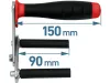 EXTOL PREMIUM gipszkarton emelő (panelhordó/ kézi gipszkarton szállító), 2 db, fém