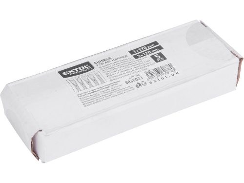 EXTOL PREMIUM véső klt. 5db, 10mm (3/8") hatszög befogás (használható a 8865022 géphez)