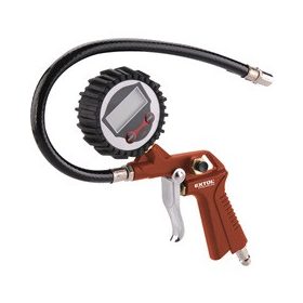   EXTOL PREMIUM gumiabroncs fúvató pisztoly, digitális, max. 8 Bar, 1/4" tömlőcsatlakozó, 100-185 l/perc, 2×1,5V elemmel
