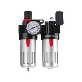   EXTOL PREMIUM levegőelőkészítő, max.8Bar, 1/4", max.60°C, 90ml szűrő, 90 ml olajzó