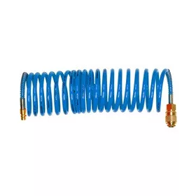   EXTOL PREMIUM légtömlő spirál, 5m, 15 Bar, belső átmérő: 6mm, PU, 1/4" gyorscsatlakozóval