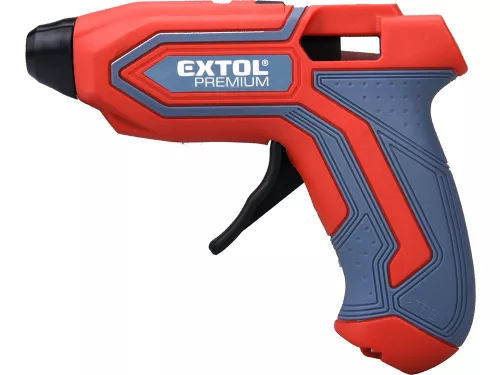 Extol Premium akkus ragasztópisztoly, 4V, 1500 mAh Li-ion akku, stift átm: 7,2 mm