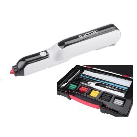   Extol Premium akkus melegragasztó toll, 4V, 2000 mAh Li-ion akku, stift átm: 7,2 mm