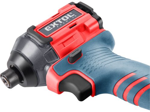 EXTOL PREMIUM   akkus ütvecsavarozó, Share20V, szénkefementes, 1/4" hatszög, Li-ion; 20V akku: 2 Ah, töltő, 230 Nm