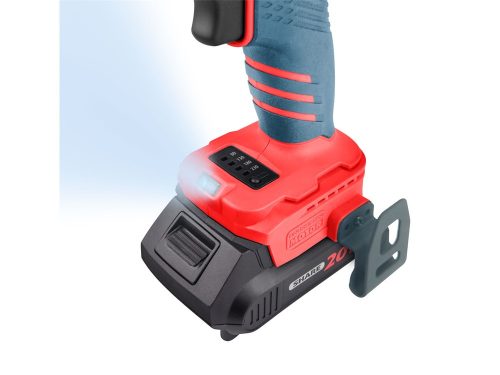 EXTOL PREMIUM   akkus ütvecsavarozó, Share20V, szénkefementes, 1/4" hatszög, Li-ion; 20V akku: 2 Ah, töltő, 230 Nm