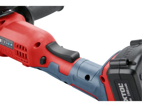 EXTOL PREMIUM   akkus sarokcsiszológép, Share20V, 20V, Li-ion, 1db akku, 1db töltő, 2000 mAh, 115mm