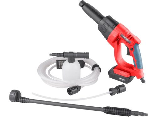 EXTOL PREMIUM akkus magasnyomású mosó, Share20V, 20V, Li-ion, 1db akku, 1db töltő, 2000 mAh, névl. nyomás: 22 Bar, max.120 liter/óra