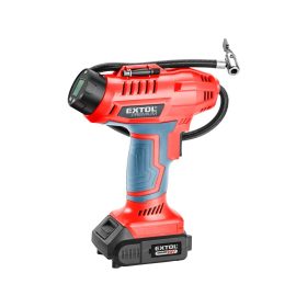  EXTOL PREMIUM akkus légkompresszor, Share20V, 20V, Li-ion, 1 db akku, 1 db töltő