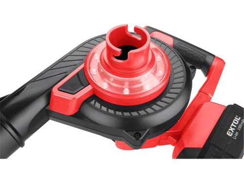 EXTOL PREMIUM akkus légseprű, Share20V, 20V, Li-ion, teljes/fúvóka hossz: 44/24cm, 1db akku, 1db töltő, 2000 mAh