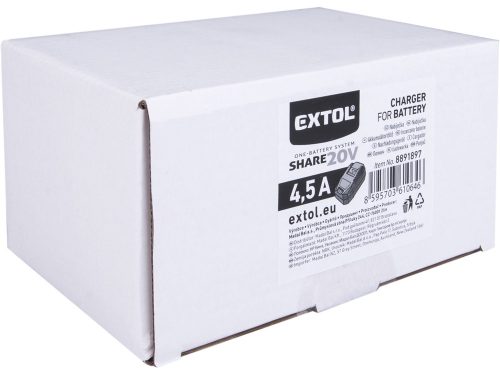 EXTOL PREMIUM akkutöltő, Share20V, 4,5A