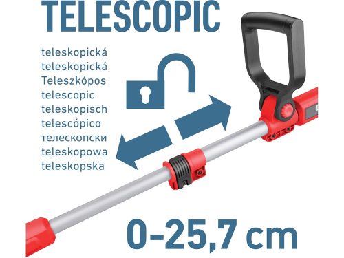 EXTOL PREMIUM   akkus fűszegélynyíró gép Share20V, 1db 2000 mAh Li-ion akku, 1db töltő