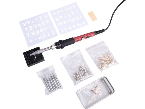 EXTOL PREMIUM forrasztó páka 60W, faanyag gravírozó funkcióval, szabályozható hőfok, műanyag koffer