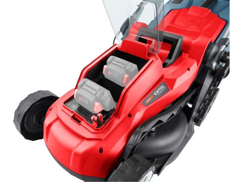 EXTOL PREMIUM   akkus fűnyíró gép, Garden20V, 20V, AKKU és TÖLTŐ NÉLKÜL! vágási kapacítás 33cm, állítható magasság, szénkefe mentes