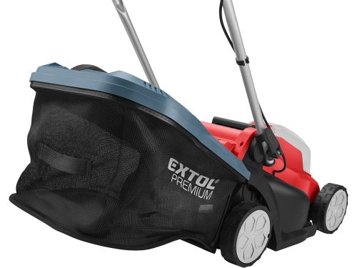 EXTOL PREMIUM   akkus fűnyíró gép, Garden20V, 20V, AKKU és TÖLTŐ NÉLKÜL! vágási kapacítás 33cm, állítható magasság, szénkefe mentes
