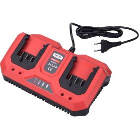  EXTOL PREMIUM akkutöltő dupla, Garden20V, 20V, 2×2,4A a 8895780 és 8895782 akkuhoz