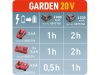 EXTOL PREMIUM akkutöltő Garden20V, 20V, 4,5A a 8895782 és 8895780 akkuhoz