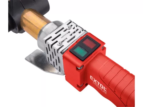 EXTOL PREMIUM   műanyagcső hegesztő gép, 1070W, cserélhető fejek:16-20-25-32mm, 240-300°C, pontosság: +/-1°C