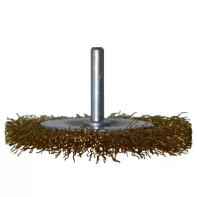   Abraboro Száras körkefe, 75 mm/0,3 mm*6 mm, sárgaréz drót, kefevastagság: 10.0 mm