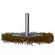 Abraboro Száras körkefe, 75 mm/0,3 mm*6 mm, sárgaréz drót, kefevastagság: 10.0 mm