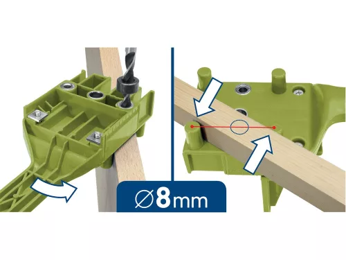 EXTOL CRAFT fatipliző sablon klt. 44 db, (fúrósablon), 3 méret: 6-8-10 mm