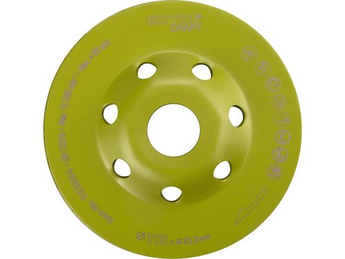 EXTOL CRAFT gyémántcsiszoló korong; 115mm×22,2mm, Turbo/lamellás jellegű