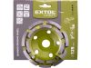 EXTOL CRAFT gyémántcsiszoló korong; 125mm×22,2mm, kétsoros