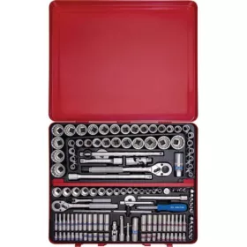   KingTony 135 részes kézi 1/2"+3/8"+1/4"-os dugókulcs készlet 12*  9033CR