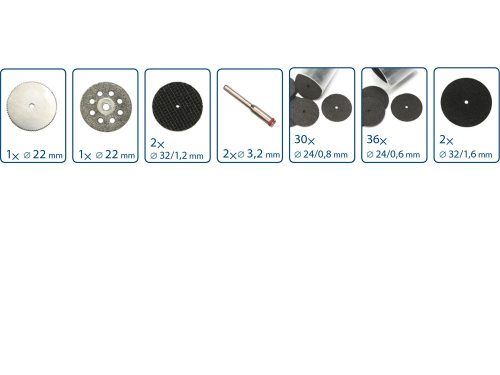 EXTOL CRAFT mini vágó- és daraboló klt. 3,2 mm befogás, 74 db, 6 féle vágófej