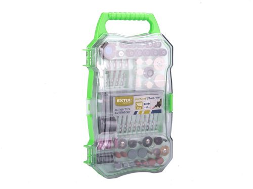 EXTOL CRAFT mini köszörű-, csiszoló- és polírozó klt. 3,2 mm befogás, 208 db