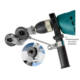   EXTOL CRAFT adapter klt. fúrógéphez, lemezvágó fej, 1/4" hatszög befogás
