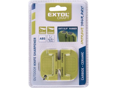 EXTOL PREMIUM késélező, mini, keményfém és kerámia betét, acél pengékhez