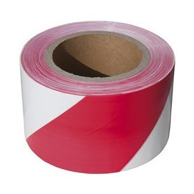   EXTOL CRAFT jelölő szalag, piros-fehér; 75mm×250m, polietilén (kordonszalag)