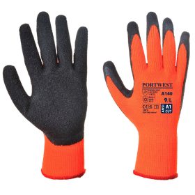   Portwest A140 - Thermal latex mártott kesztyű, narancs/fekete